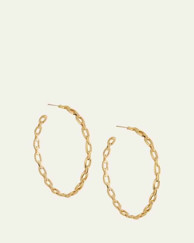 Carmine Link Hoop Earrings
